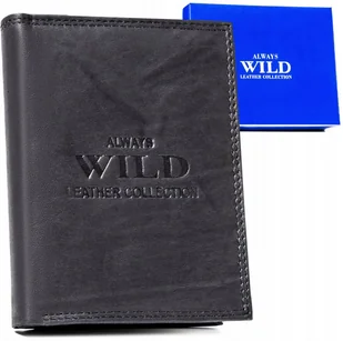 Portfel skórzany Always Wild AW-N4-MAL czarny - Portfele - miniaturka - grafika 1