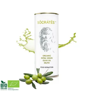 Grecka oliwa z oliwek Extra Virgin Sokrates Bio 1l - Soki i napoje niegazowane - miniaturka - grafika 1