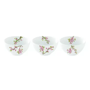 Nuova Cer R2S Zestaw 3 miseczek z porcelany R2S Sakura 1084 SAKU - Miski i półmiski - miniaturka - grafika 1
