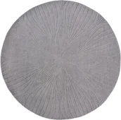 Dywany - DYWAN Folia Round Grey, wzór 3D, szary, wełniany, okrągły - miniaturka - grafika 1