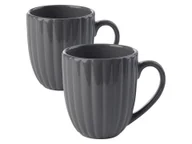 Kubki - LIVARNO home Zestaw 2 kubków, miseczek lub talerzyków (Kubek, Szary) - miniaturka - grafika 1