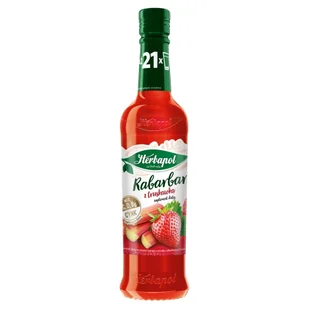 Herbapol Syrop o smaku rabarbar i truskawka 420 ml - Syropy i koncentraty owocowe - miniaturka - grafika 1