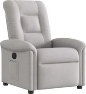 Fotele - Fotel rozkładany, szary, obity tkaniną - miniaturka - grafika 1