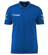 Koszulki męskie - koszulka męska polo Hummel Elite krótki rękaw niebieska r.M - miniaturka - grafika 1