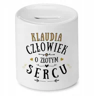 Skarbonki - Skarbonka dla Klaudii na Urodziny Idealny Prezent z Nadrukiem ze Zdjęciem - miniaturka - grafika 1