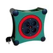 Przedłużacze i rozgałęźniki - HBF DUWI bębnowy 4x2P+Z 3x1 15 m DUWI - miniaturka - grafika 1