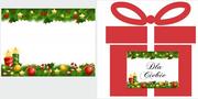 Etykiety do drukarek - Etykiety na prezent z dekoracją świąteczną w gwiazdki - miniaturka - grafika 1