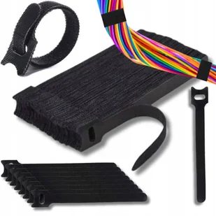 20X OPASKI RZEPOWE NA RZEP ORGANZER NA KABLE DO SPINANIA KABLI OPASKA TAŚMA - Przyborniki na biurko - miniaturka - grafika 1