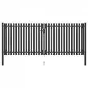 Akcesoria do ogrodzeń - VidaXL Brama ogrodzeniowa, stalowa, 4 x 1,75 m, antracytowa 146335        VidaXL VidaXL - miniaturka - grafika 1