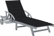 Leżaki ogrodowe - Elior Czarny leżak ogrodowy - Solar - miniaturka - grafika 1