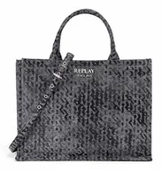 Torebki damskie - REPLAY Torba damska FW3791, 0097 Washed Black, 0097 Washed Black, Mittelgroße - miniaturka - grafika 1