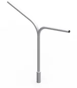 Wyposażenie miejsc publicznych - Elko-Bis Wysięgnik lampowy dwuramienny na słup oświetleniowy fi 48,3 mm 105stopni 40102202 - miniaturka - grafika 1