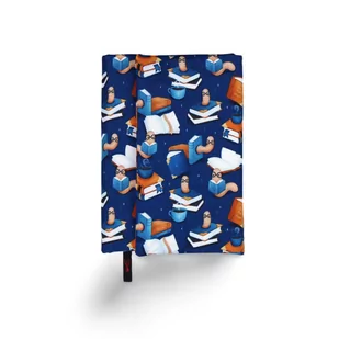Etui Otulacz na książkę Bookworm Navy Medium - Przybory szkolne - miniaturka - grafika 1
