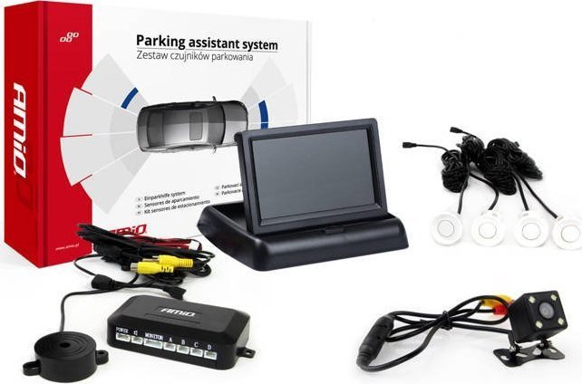AMiO Zestaw czujników parkowania tft02 4,3