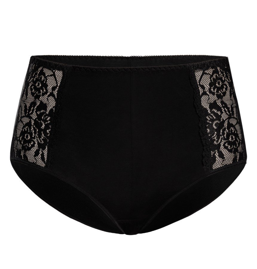 Majtki bawełniane wysokie Loren czarne, Teyli