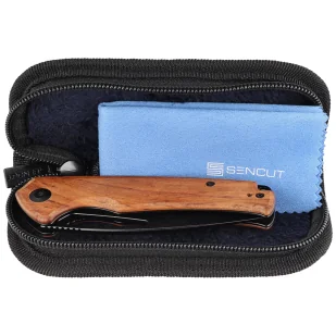 Nóż składany Sencut Mims Guibourtia Wood, Black Stonewashed 9Cr18MoVS (S21013-4) - Noże - miniaturka - grafika 8