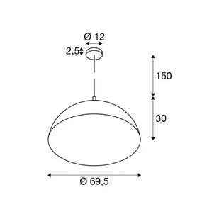 SLV Lampa wisząca Forchini, możliwość ściemniania, czarny, salon / jadalnia, tworzywo sztuczne, nowoczesny - Lampy sufitowe - miniaturka - grafika 1