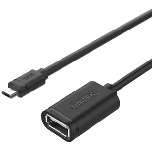 Unitek Kabel OTG USB 2.0 AF do microUSB BM; Y-C438GBK - Złącza, przejściówki, adaptery - miniaturka - grafika 2