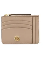 Portfele - Tory Burch Skórzany portfel w kolorze beżowym - 11,5 x 8,5 cm - miniaturka - grafika 1