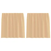 Zasłony - vidaXL Zasłony woalowe z kieszeniami na drążki 2 szt. Piaskowe - miniaturka - grafika 1