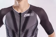 Koszulki sportowe męskie - ZEROD Koszulka triathlonowa męska RACER TT SINGLET Black Vivacity - miniaturka - grafika 1