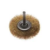 Akcesoria do elektronarzędzi - Most Szczotka tarczowa z trzpieniem mosiądz 6 mm śr. 70 mm - miniaturka - grafika 1
