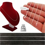 Łańcuszki - Srebrny Łańcuszek Żmijka 925 Linka Naszyjnik Linka Delikatny Włoski +gratis - miniaturka - grafika 1