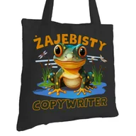 Torby i wózki na zakupy - Torba Bawełniana dla Copywritera Czarna Prezent ekologiczna Trwały Nadruk - miniaturka - grafika 1
