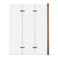 Parawany nawannowe - ADNaturalnie Parawan nawannowy trzyczęściowy składany SAJNO 100x150 cm szkło transparentne wykończenie MIEDZIANE SZCZOTKOWANE z powłoką NANO SPW-003-100MSZ - miniaturka - grafika 1