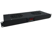 Akcesoria do serwerów - Panel wentylacyjny 19" 1U, 2 wentylatory, termostat, kolor czarny ALANTEC - ALANTEC - miniaturka - grafika 1