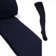 Rajstopy - Bawełniane Rajstopy Dziewczęce Gładkie 116/122 Czarne - miniaturka - grafika 1