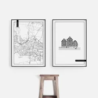 Obrazy i zdjęcia na płótnie - Zestaw 2 plakatów - Plakat Polska - Bydgoszcz - miniaturka - grafika 1