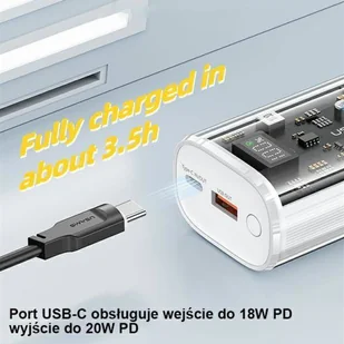 USAMS Powerbank 9000mAh PD 20W QC3.0+PD Dual-Port Fast Charge czarny/black 10KCD18901(US-CD189) - Powerbanki - miniaturka - grafika 21