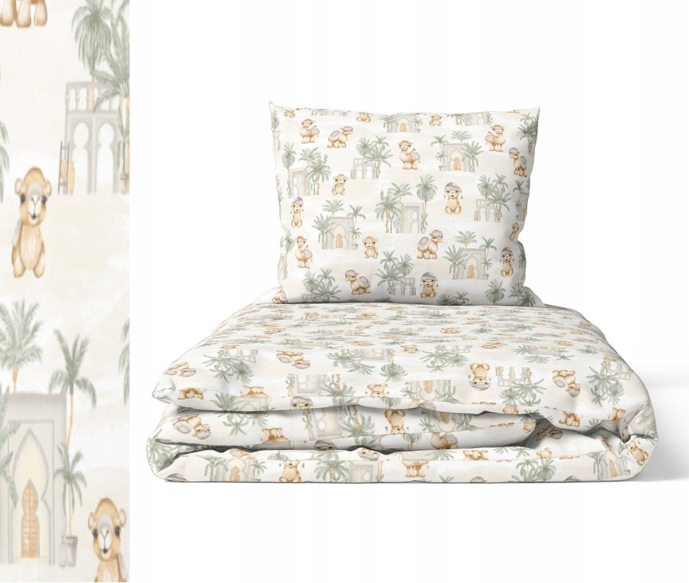 Pościel Dziecięca 160x200cm dla dziecka, Certfikat, wzór: Pustynia Zieleń