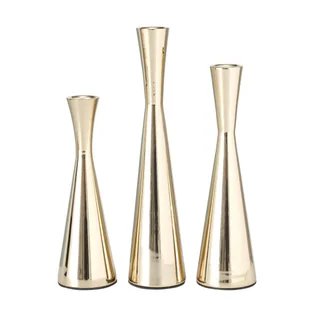 Świeczniki na jedną świecę CONE, 3 sztuki - Świeczniki - miniaturka - grafika 1