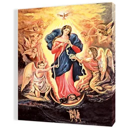 Obraz religijny na płótnie Matka Boża Rozwiązująca Węzły - Ikony i obrazy sakralne - miniaturka - grafika 1