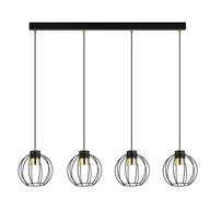 Lampy sufitowe - AJAX 4 BLACK/GOLD 1224/4 lampa wisząca regulowana czarna styl loftowy - miniaturka - grafika 1