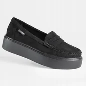 Mokasyny damskie - Mokasyny damskie skóra GOODIN GD-FL6100 czarne lekkie klasyczne miękkie 41 - miniaturka - grafika 1