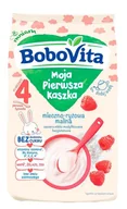 Kaszki dla dzieci - Bobovita Kaszka mleczno-ryżowa malinowa bez cukru 230g - miniaturka - grafika 1