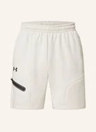Spodenki damskie - Under Armour Szorty Dresowe Unstoppable beige - miniaturka - grafika 1