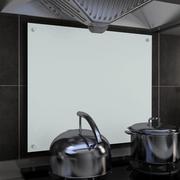 Akcesoria i części AGD - vidaXL Panel ochronny do kuchni, biały, 70x60 cm, szkło hartowane - miniaturka - grafika 1