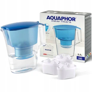 Dzbanek filtrujący Wodę Aquaphor Time 3 wkłady węglowe Niebieski - Dzbanki filtrujące - miniaturka - grafika 1