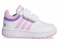 Buty dla dziewczynek - BUTY dziecięce ADIDAS HOOPS IF7734 na rzepy r.23,5 - miniaturka - grafika 1