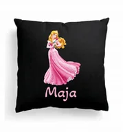 Poduszki dekoracyjne - Foto Poduszka Czarna Aurora Śpiąca Królewna + IMIĘ - miniaturka - grafika 1