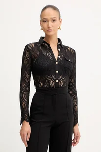 Morgan koszula damska kolor czarny regular z kołnierzykiem klasycznym TLILA - Koszule damskie - miniaturka - grafika 1