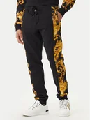 Spodnie sportowe męskie - Versace Jeans Couture Spodnie dresowe 80GAA3C0 FS196 Czarny Regular Fit - miniaturka - grafika 1