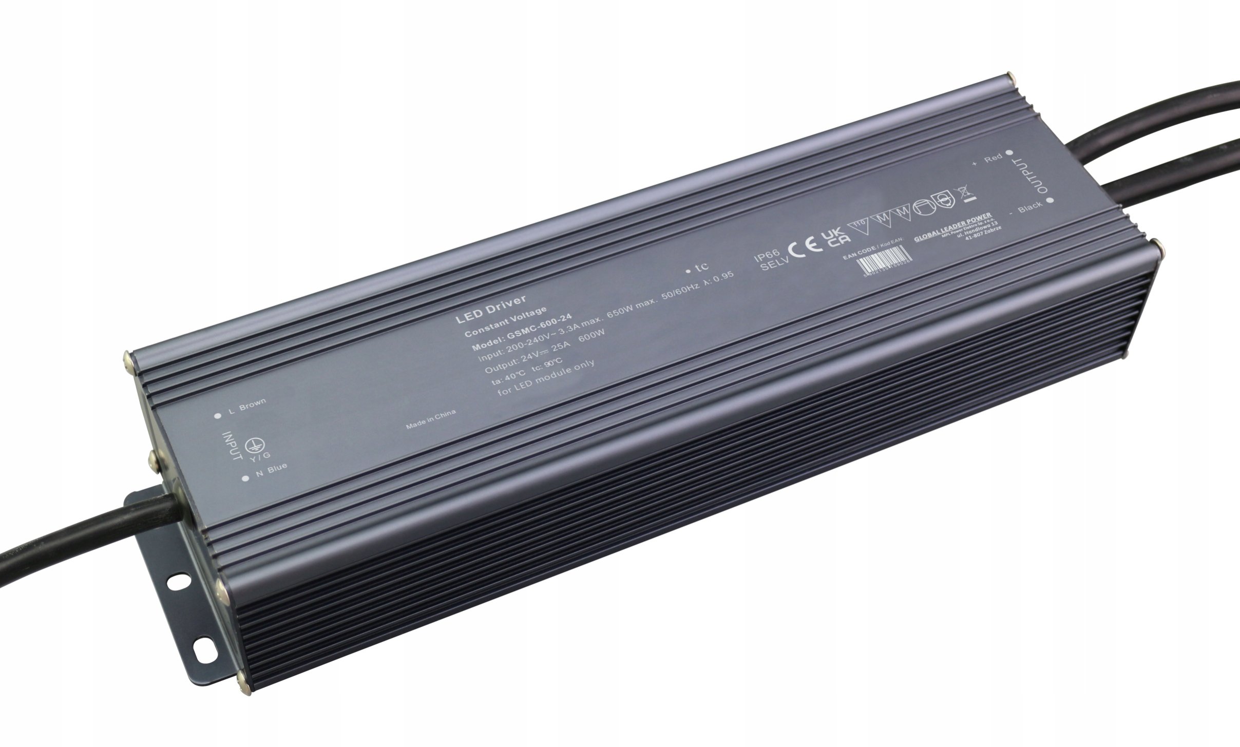 GLP Zasilacz Led GSMC-600-24 600W 24V/25A IP66