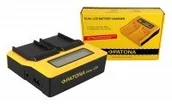 Ładowarki i akumulatory - Ładowarka Patona Dual Lcd Bp-A  Składa Się Z Ładowarki 1809 Oraz Adapterów 2 X 1689 - miniaturka - grafika 1