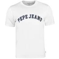 Koszulki męskie - PEPE JEANS KOSZULKA MĘSKA T-SHIRT CLEMENT FACTORY WHITE BIAŁA r.XL - miniaturka - grafika 1