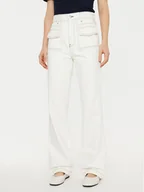 Spodnie damskie - Tommy Hilfiger Jeansy WW0WW43718 Écru Relaxed Fit - miniaturka - grafika 1
